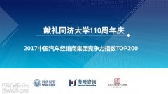 2017汽車經銷商集團競爭力